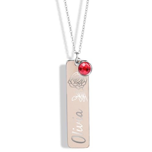 Collier fleur de naissance personnalisé avec prénom le cadeau d'une vie pour maman