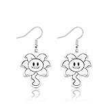WUSUANED Funny Dancing Flowey Earrings Game Inspired Earrings Flowey Fan Gift Flower Game Character Gift For Gaming Fans (Dancing Flowey Earrings)