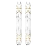 Marble Geometric Gold Refrigerator Door Handle Covers Set of 2 Washable Fridge Handle Cover Antiskid Farmhouse Kitchen Appliance Handle Decor Protector for Fridge Dishwasher Stove Microwave Oven