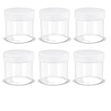 ASEVAT 1.7 oz Wide Mouth Lab Reagent Bottles, Laboratory Grade Chemical Container, Sealed Leak-proof Translucent PP Bottle, Pill Bottle, Water Sample Jars(6 Pcs)