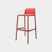 YUANP Krzesło barowe z tworzywa sztucznego, stołek barowy wysoka stopa układanie w stos kreatywna moda wypoczynek krzesło barowe przemysłowy stołek barowy stołek kuchenny krzesło barowe śniadanie, czerwony