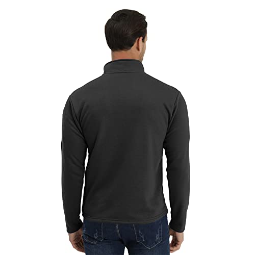 H HYFOL Men's USA Flag Graphic Pocket Pullover American Patriotic 1/4 Zip Stand Collar Long Sleeve Sweatshirts3