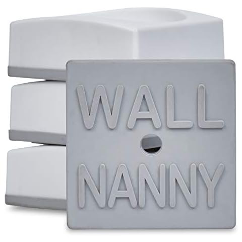 Wall Nanny Mini - Baby Gate Wall Protector (4 Pack ) For Dog & Pet Gates - Small Low-Profile Saver - Perfect In Doorways - Cups Protect & Guard Walls From Kid Child Safety Pressure Gates - White Cover