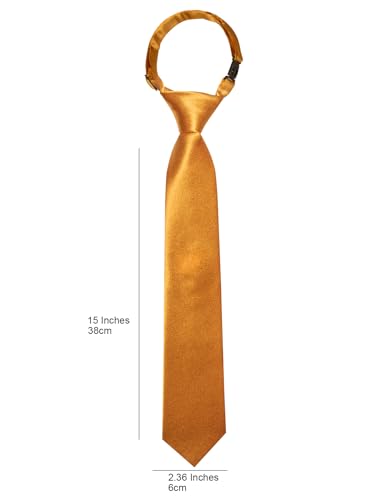 Image of Barry.Wang Boys Ties Pre-Tied Satin Solid Color Kids Tie Pocket Square Set Adjustable Formal Necktie Graduation School