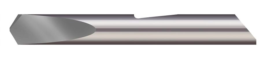 Micro 100 QSD-250 Spade Drill - Quick Change, 118° Point Angle, 1/4" Dia, .679" Flute Length, .035" Web Thickness, 1/4" Shank Dia, 2" OAL, Uncoated