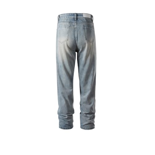 High Street Hip Hop Washed Old Straight Pants Same Male and Female Dad Jeans2