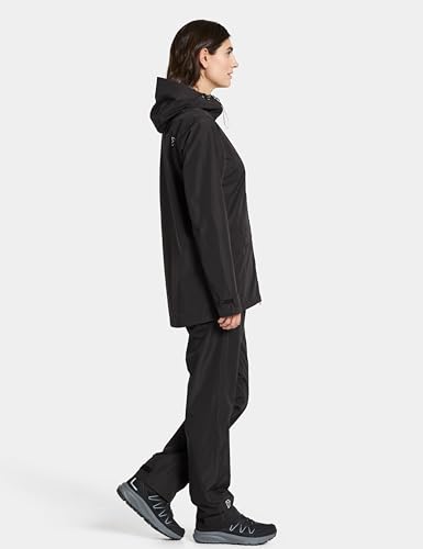 Didriksons Nordic Women's Waterproof Rain Jacket - Lightweight Outdoor - Black - Image 5