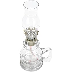Lámparas Antiguas De Aceite O Petróleo Angoily Lámparas De Aceite De Cristal, Lámpara De Petróleo con Mecha De Algodón, Lámpara De Queroseno De Cristal para La Fiesta De Boda De Navidad del Hogar