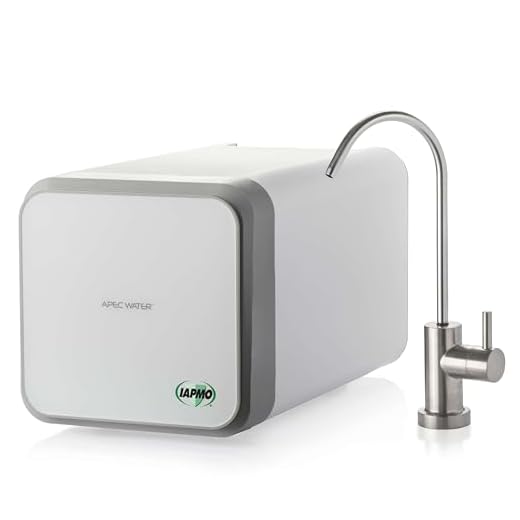 APEC Tankless Reverse Osmosis System, NSF 372 & 58 Certified 3 Stage Water Filtration Bottled Water Quality, High 1K GPD Faucet Flow, Efficient 2:1 Pure to Drain, Space Saving Design