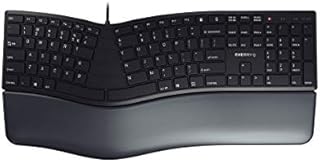 CHERRY KC 4500 ERGO, English layout, QWERTY keyboard, ergonomic keyboard, with padded palm rest, wired keyboard, black