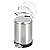 GLAD Small Trash Can, 1.2 Gallon | Round Stainless Steel Garbage Bin with Soft Close Lid & Step Foot Pedal | Metal Waste Basket with Removable Inner Bucket, Stainless