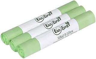 Mini 3L Compostable Caddy Bags - 75 liners - Kitchen Worktop Compost Food Waste Bin Liners for EN13432