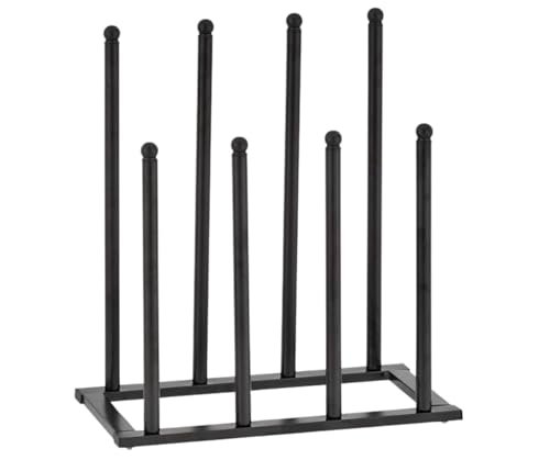 Trendi Welly Boot Rack for Indoor/Outdoor | 4/6/8 Pair Neat and Tidy Boot Organizer | Space-Saving Metal Design Ideal for Tall & Short Wellys Shoes & Boots (Black- 4 Pair Rack)