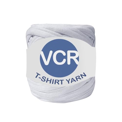 Image of VCR Steel Light Blue Big T-Shirt Yarn, 100 Meters Length, Recycled & Fashionable Craft Yarn, Pack of 1, Suitable for Crochet, Knitting & DIY Bags, Baskets, Cushions & Home Decor Projects