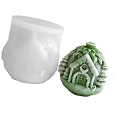 Guaber Weihnachtshäuser Kerzenschimmel Silikonformen Ornament Guss Handgefertigt