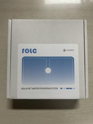 Enabot EBO ROLA Replacement Filters for ROLA Smart Cat Water Fountain: 3 Months Set, Filters x 6, Sponges x 3 (Pack of 1) - Image 4