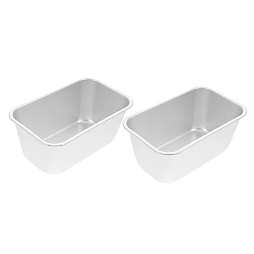 FONDOTIN 2pezzi Stampi Rettangolari Per Torta e Pane in Alluminio Antiaderente Teglie Da Forno Con Superficie Liscia Facile Da Sformare e Pulire Utensili Da Cucina Per Dolci e Pudding Regal