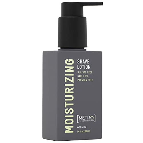 MetroMan Moisturizing Shaving Lotion, Shave Lotion for Men, Natural and Organic Smooth Shaving Lotion for Men, Used to Fight Nicks, Cuts, and Razor Burn (100ml)