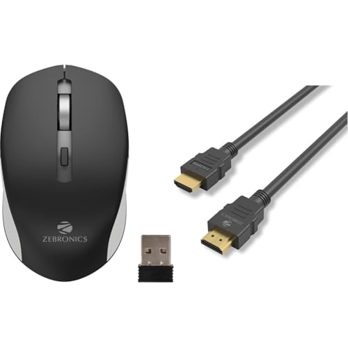Image of ZEBRONICS Zeb-Jaguar Wireless Mouse, 2.4GHz with USB Nano Receiver, High Precision Optical Tracking,