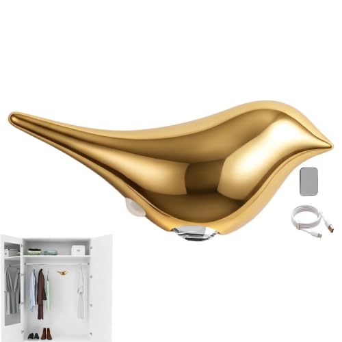 Aplique de pared LED recargable con sensor de movimiento y diseño de pájaro dorado para casa