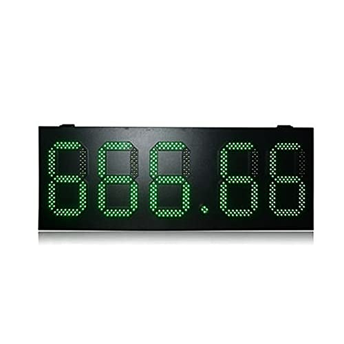 Cronómetro digital portátil para gimnasio y exterior, resistente a la intemperie, pantalla LED de 10 pulgadas en verde, formato 88.88, muestra hora y temperatura miniatura 1