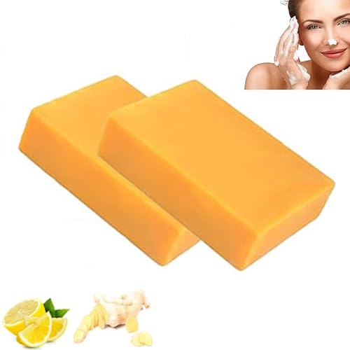 2PCS Kojic Acid Soap, Lemon Turmeric Kojic Acid Soap