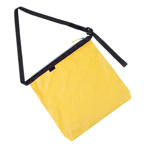 Bolsa bandolera de senderismo – Bolsa de hombro pequeña – Bolsa de hombro ligera e impermeable, bolsa de hombro de camping de gran capacidad para senderismo, viajes, Amarillo, Refer to description