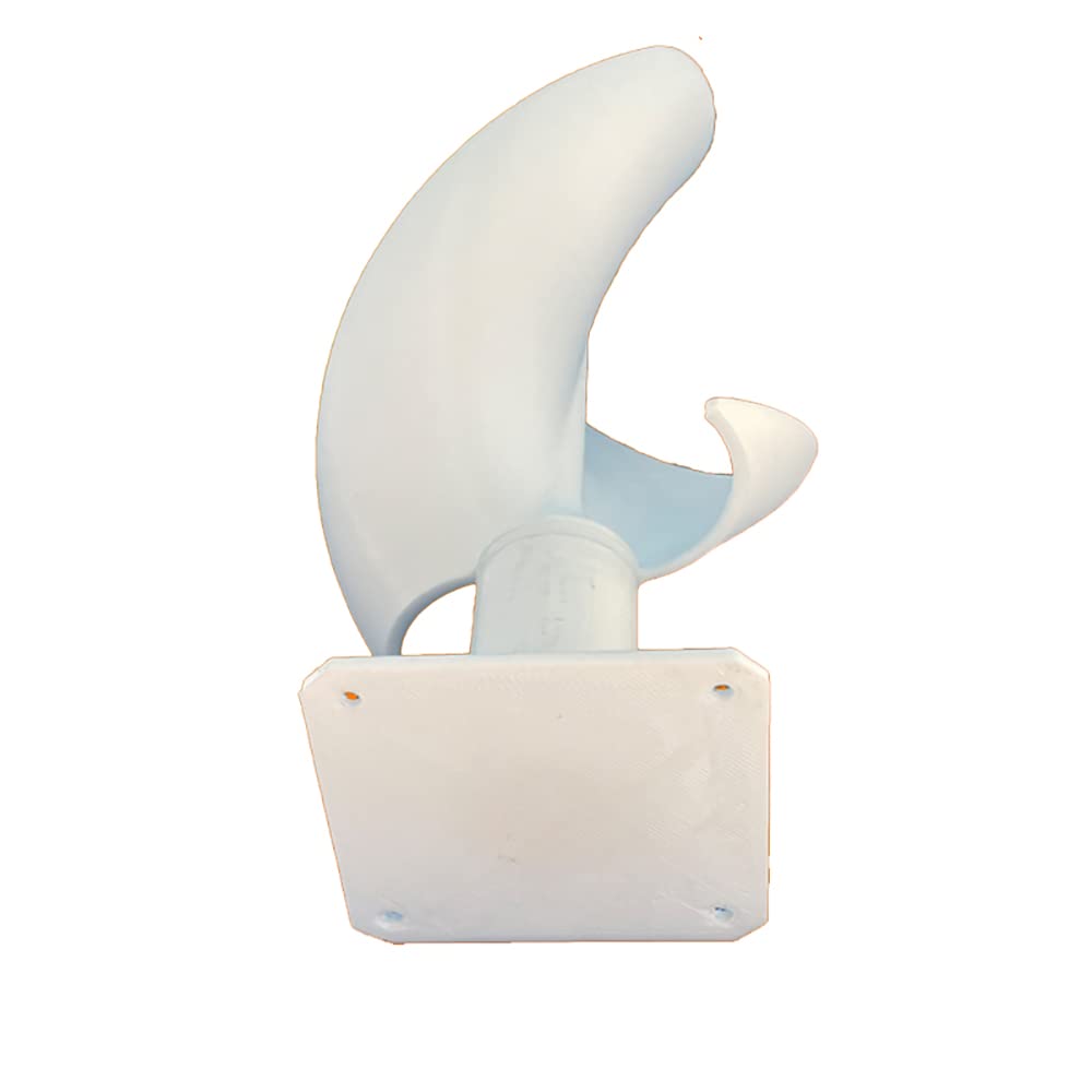 Aerogenerador Vertical, Modelo de Aerogenerador en Espiral, Generador de Corriente Continua de Imanes permanentes con 4 Luces Led