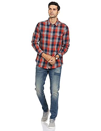 Image of Marks & Spencer Mens Solid Polyester Blend Collared Neck Regular Fit Easy Iron Shirt (Pack of 2)