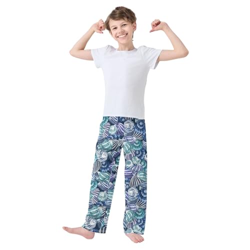 Boys' Pants Sea Shell Conch Long Bottoms Jogger Pants Elastic Waist Trousers with Pockets S-XL2