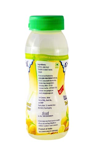 Image of Cocojal Lime Tender Coconut Water | No Added Preservatives | No Added Flavours | Not from Concentrate | 200 ml (Pack of 12)