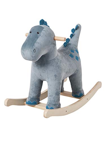 VERTBAUDET Dinosaurio balancín Azul Oscuro Liso con Motivos Unica