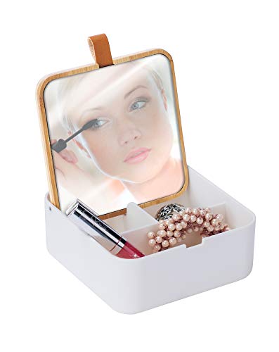 WENKO Organizzatore con coperchio Bovisa bianco