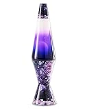 Spencer Gifts Lava® Lamp - 17' Amethyst - The Original Motion Lamp - White Wax and Clear Liquid with Printed Base and Hand Painted Globe Exclusive