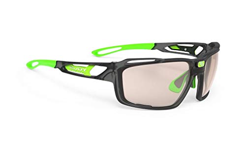 ルディプロジェクト(RUDYPROJECT) スポーツ サングラス ロード バイク 自転車 マラソン ジョギング 運動 トライアスロン テニス 野球 SINTRYX シントリクス アイス グラファイト フレーム/インパクト X2 調光 レーザー ブラウン