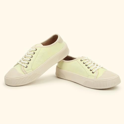 Image of YOHO Canvas CZ Sneakers for Women | Lightweight Casual Shoes | Everyday Comfort, Breathable Fit, Durable Grip Sole, Versatile Slip-On or Lace-Up Style, Trendy
