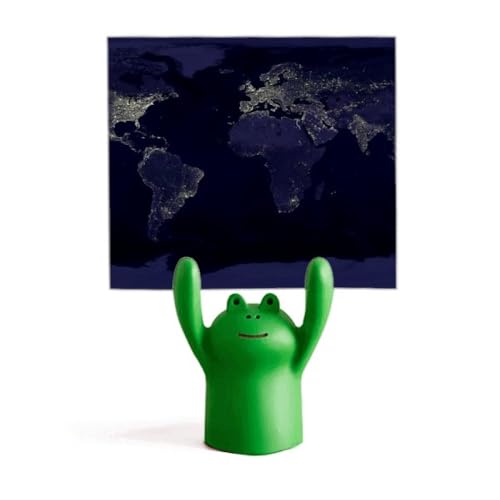 Support de carte aérienne grenouille porte-photo en bois Mystery Spplanet Earth