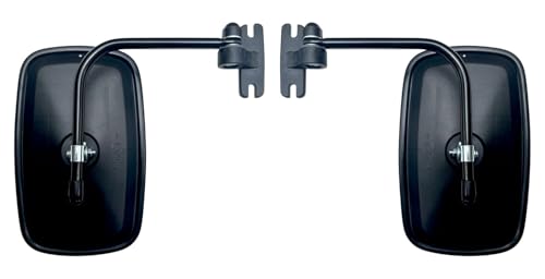 MelTruck Außenspiegel Traktor 232x145 mm ø10 mit Spiegelhalter Set Universal Rückspiegel für Traktor LKW Bagger Landmaschine E20 (2. 180×155 mm Spiegelhalter 2)