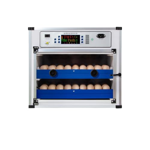 FYDN家庭用自動孵卵器。安全電源オフ機能、自動温度調節、自動転卵、自動加湿、自動給水トレイ、卵照明、大容量引き出し式設計、通気孔付き。ウズラ、ニワトリ、アヒル、ガチョウなどに適しています。低消費電力。 (全自動シングル電動,136個)