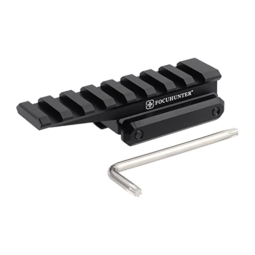 FOCUHUNTER Picatinny Riser Mount 3.46" Länge 0.90" High Scope Mount Adapter 8 Slots Offset Rail Mount Zubehör Cover