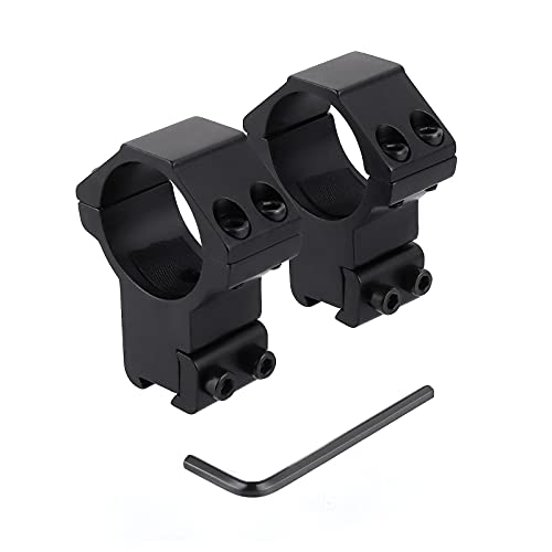 ToopMount 30mm Scope Rings, Rifle Scope Rings - Tactical Mount Rings Adapter Optical Sight Bracket Metal Rifle Scope 30mm Mount Rings 11mm High/Low Dovetail Rings (High)