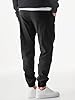 Elegancity Mens Cargo Work Combat Trousers Regular Fit Casual Jogging Pants Drawstring Sweatpants with Pockets (Black, 36) #1