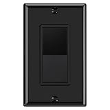 AIDA 1 Pack Single Pole Rocker Decora Light Switch, 15 Amp Self-grounding Electrical Light Switches, Wall Plate Included, UL Listed, Glossy Black