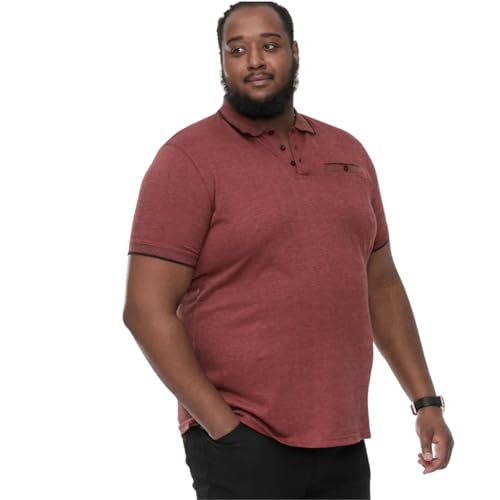 Polo texturé respirant à manches courtes Duke Troy rouge pour homme