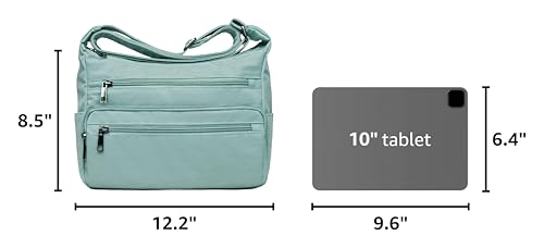 Image of VOLGANIK ROCK RFID Purses for Women Fabric Nylon Multi Pocket Crossbody Bag Ladies Travel Handbag