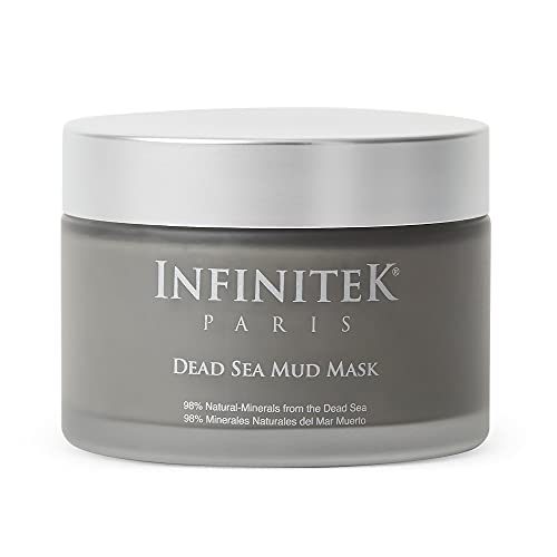 Infinitek Paris, Dead Sea Mud Mask with Vitamen E. Natural Organic Skin Care Blackhead and Oily Skin Remover. Acne Treatment. 6.34 Fl Oz