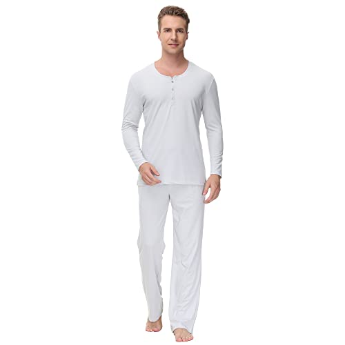 INK+IVY Men Sleepwear Pajama Set Long Sleeve T-Shirt, Soft Tee, Loungewear And Relaxed Fit Sweatpant