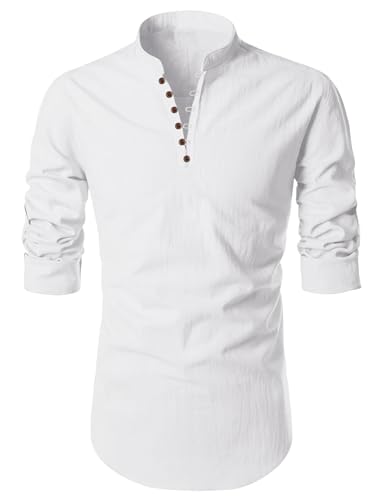 Image of Macsivo Men's Cotton Blend Kurta with Solid Band Collar Full Sleeve Button Closure Regular Fit Curved Hem Length | Kurta for Man | Combo Pack of 2