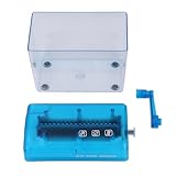 Outdoorm Manueller Aktenvernichter, Streifenschnitt-Aktenvernichter, Desktop-A6-Papierschneidewerkzeug für Büro, Schule, Heimgebrauch, Blau