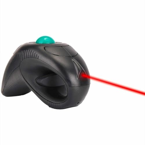 BESPORTBLE Souris Trackball sans Fil 24 Ghz Portable Noire Commande Pouce Connexion USB Design Ergonomique Ambidextre pour Ordinateur Portable et Soulagement Douleurs Articulaires